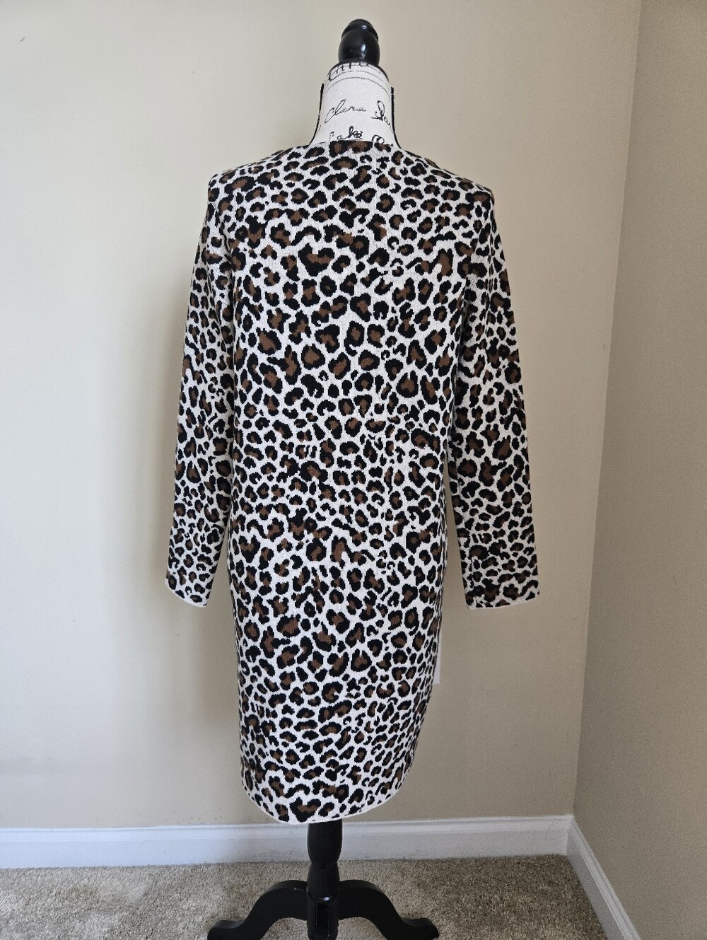 Weekend Maxmara Wool Dress Long Sleeve Animal Print - Picture 4 of 11